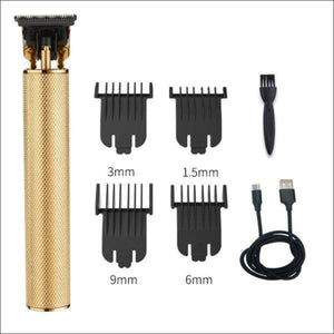 Máquina De Corte Hair Trimmer Gold Recargable Por USB - 