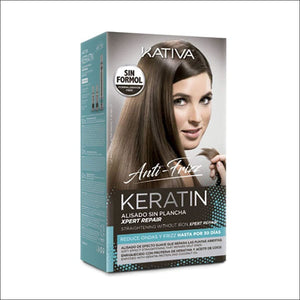 Kativa Keratin Alisado Sin Plancha Xpert Repair Kit Anti Frizz Sin Formol - JAZZ PELU