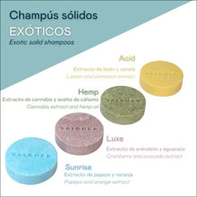Cargar imagen en el visor de la galería, Pack 4 champús sólidos exóticos: Acid Luxe Sunrise y Hemp