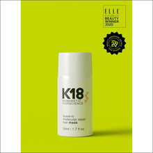 Cargar imagen en el visor de la galería, K18 Leave-In Molecular Repair Hair Mask 50 ml - Mascarilla