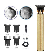 Cargar imagen en el visor de la galería, Máquina De Corte Hair Trimmer Gold Recargable Por USB - 