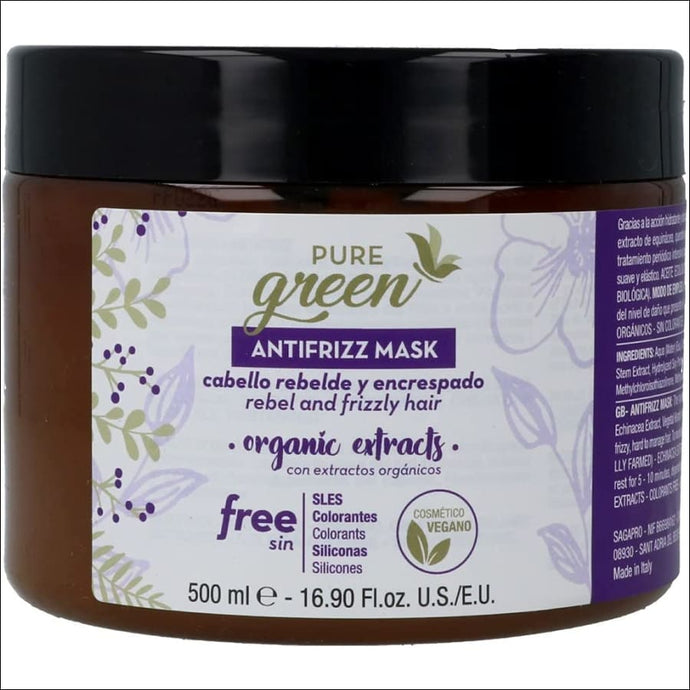 Pure Green Mascarilla Orgánica Antifrizz - 500 ml -