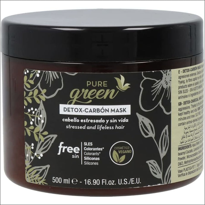 Pure Green Mascarilla Orgánica Detox Carbón 500 ml -