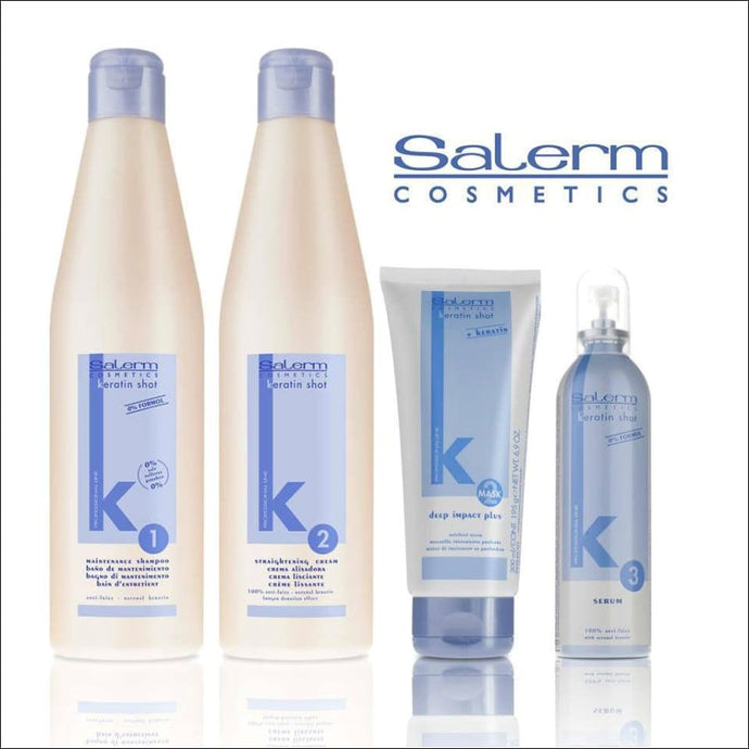 Salerm Cosmetics Keratin Shot Pack Tratamiento De Queratina 4 Productos - JAZZ PELU